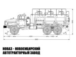 Автотопливозаправщик объёмом 12 м³ с 3 секциями на базе Урал 4320-1951-72 модели 7631 (фото 2)