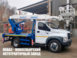 Автовышка Клинцы АГП-18-7К рабочей высотой 18 метров со стрелой над кабиной на базе ГАЗон NEXT C41R13 с доставкой по всей России
