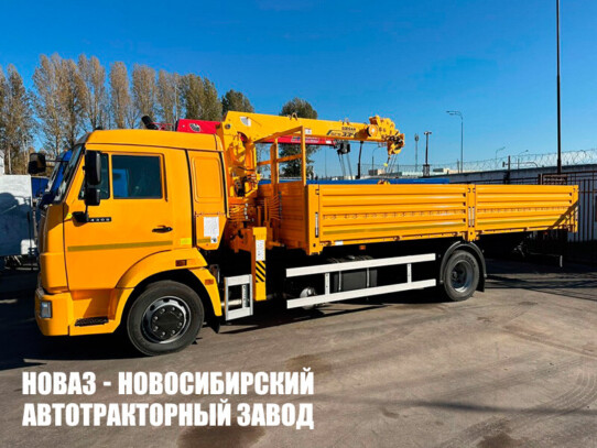 Бортовой автомобиль КАМАЗ 4308-3084-69 с манипулятором Soosan SCS 334 до 3,2 тонны