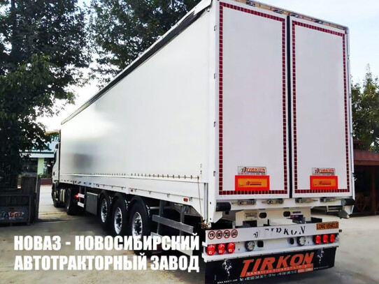 Шторный полуприцеп Tirkon грузоподъёмностью 36 тонн с кузовом 16500х2550х4000 мм (фото 1)