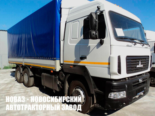 Тентованный грузовик МАЗ 6312С5-8575-012 грузоподъёмностью 20,9 тонны с кузовом 8200х2550х2650 мм