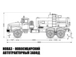 Автоцистерна для светлых нефтепродуктов объёмом 10 м³ с 1 секцией на базе Урал 4320-1951-60 модели 7181 (фото 2)