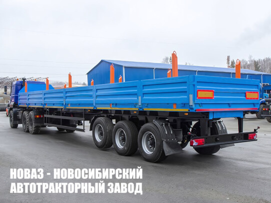 Бортовой полуприцеп грузоподъёмностью 35 тонн с кузовом 14200х2470х600 мм модели 9158 (фото 1)