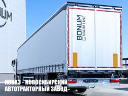 Шторный полуприцеп Bonum грузоподъёмностью 37,3 тонны с кузовом 13920х2550х4000 мм