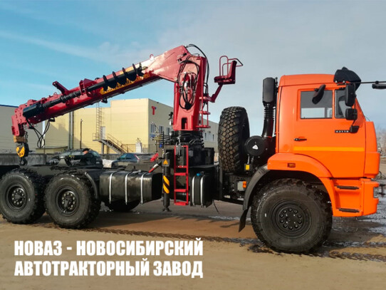 Седельный тягач КАМАЗ 43118-73094-50 с манипулятором КМУ-150 Галичанин до 7 тонн с буром (фото 1)