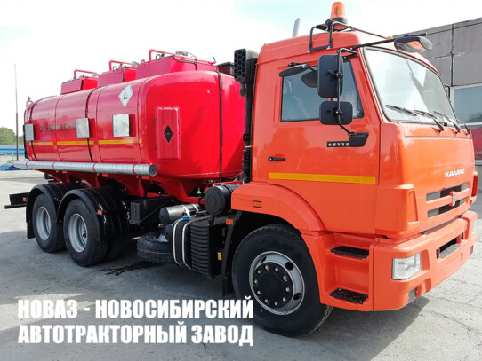 Автотопливозаправщик АТЗ-13 объёмом 13 м³ с 3 секциями на базе КАМАЗ 65115-3962-48 (фото 1)