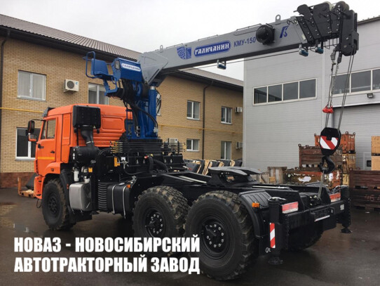 Седельный тягач КАМАЗ 43118-3027-48 с манипулятором КМУ-150 Галичанин до 7 тонн с буром (фото 1)