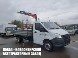 Бортовой автомобиль ГАЗель NEXT A21R25 газ/бензин с манипулятором Fassi M30A.13 до 1 тонны