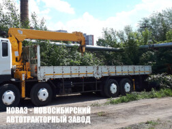 Бортовой автомобиль КАМАЗ 63501‑23025‑52 с манипулятором Hangil HGC 1235 до 12 тонн с буром