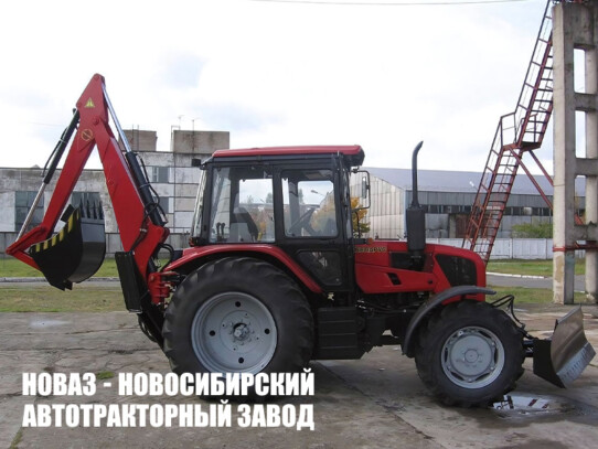 Экскаватор-бульдозер ЭО-2626С Аратор с отвалом шириной 2100 мм на базе трактора МТЗ Беларус 82.1
